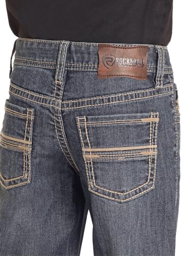 Rock & Roll Denim Boys' Regular Fit Rope Stitch Bootcut Jeans4