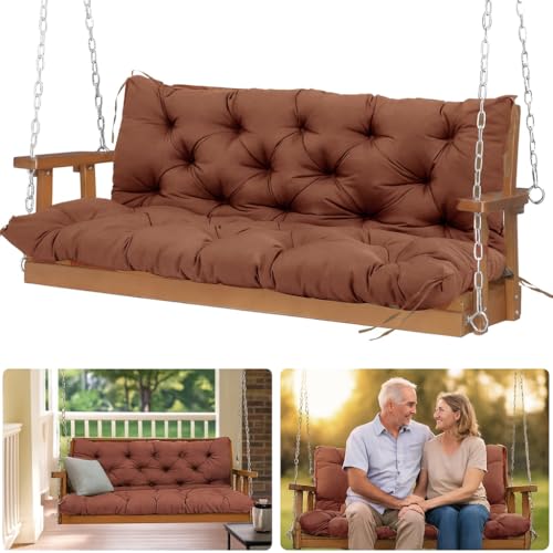EAQ Outdoor Thick Swing Cushion, Waterproof Porch Swing Pad, 2-3