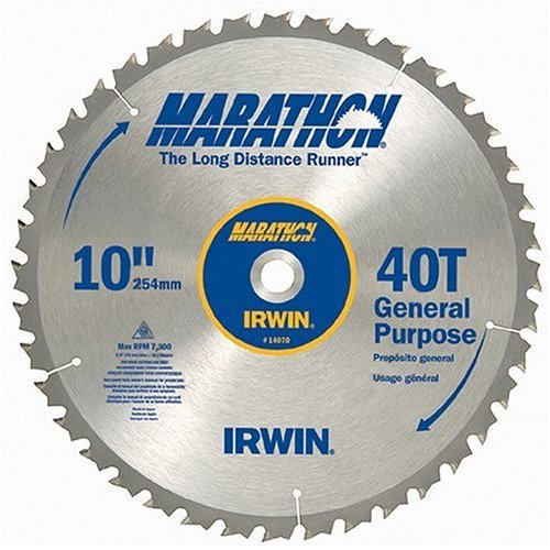 Irwin Marathon 14070 10" 40T Marathon Miter & Table Saw Blades