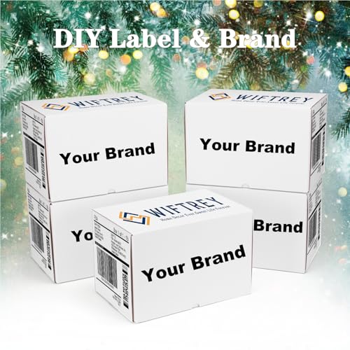 Image of WIFTREY 15 Pack 12x8x8 Small Shipping Boxes, 12 x 8 x 8 Corrugated Cardboard Mailer Box for Packaging Small Business, White