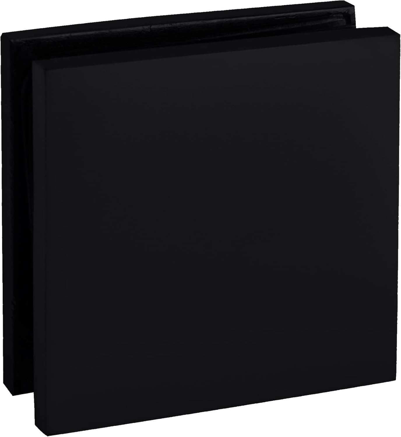 CRL SGCU1MBL Matte Black Square Style NotchinGlass Fixed Panel U