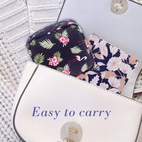 Image of Small Pouch for Women Girls Sanitary Napkin Bag Menstrual Pad Bag Makeup Organizer Mini Travel Pouch for Charger Earphone Accessories Organizer for Handbag & Purse (Dark Blue)