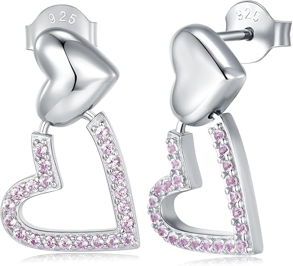 Boucles d'oreilles cœur argent 925 déclaration d'amour Lovans