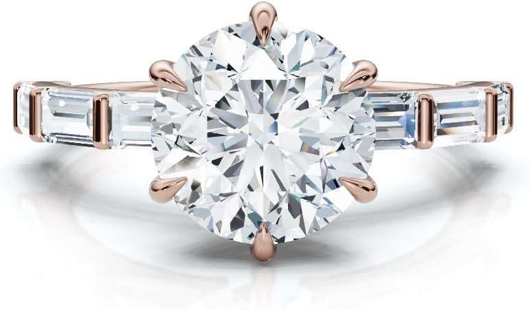 1-5 CT Moissanite Engagement Ring Colorless VVS1 10K 14K 18K Solid Gold & 925 Sterling Silver Accents Engagement Ring Christmas gift for Women