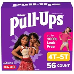 Pull-Ups Girls' Learning Designs Training Pants- Size 4T-5T - 56ct White