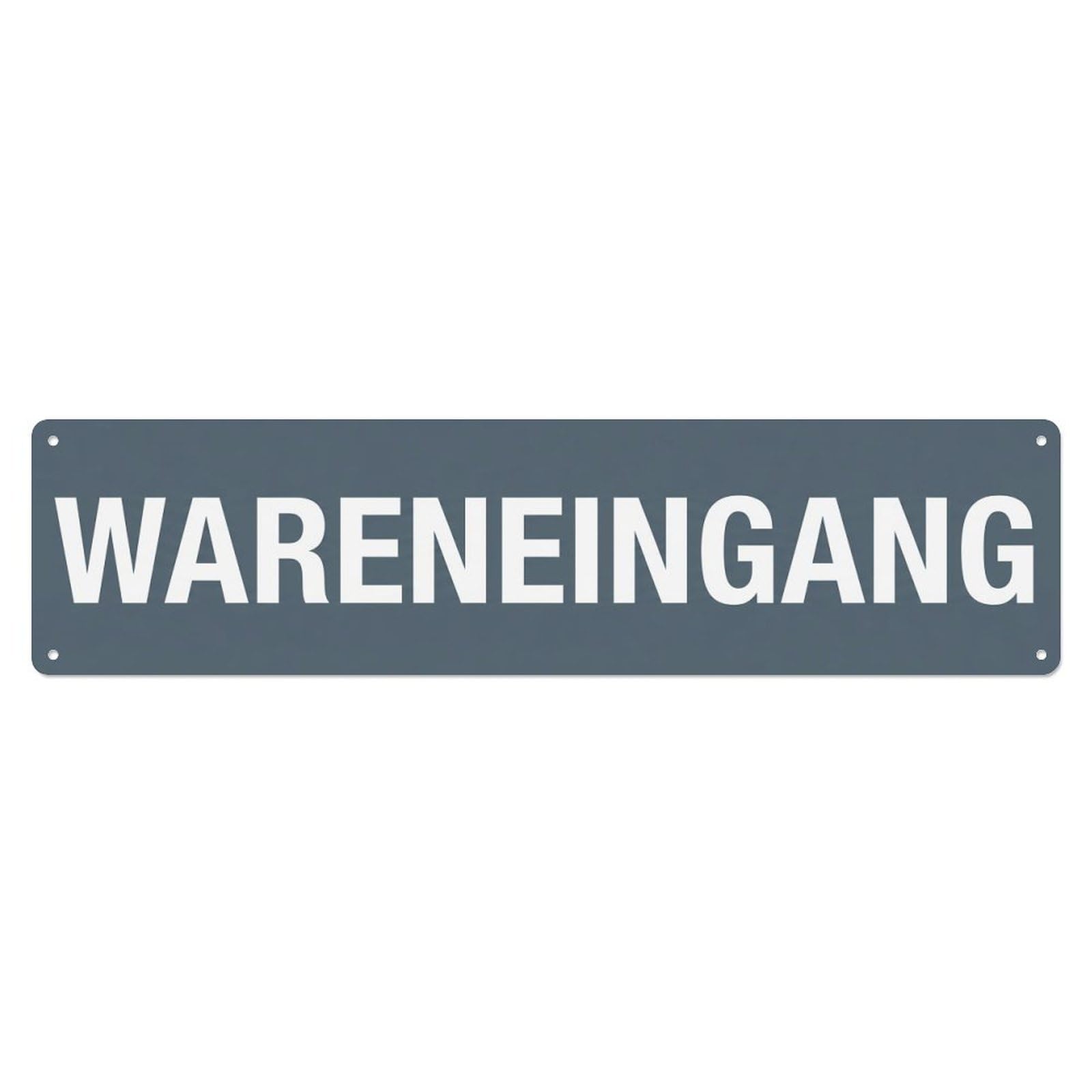 Wareneingang Goods Receiving Dock Metal Tin Sign