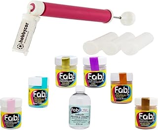 Kit Pulverização Decoração Bolos Bombons E Pasta Americana (6 Pó/Glitter Para Decoração + Pulverizador + Solução)