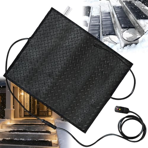 30 x 30 Snow Melting Mats Outdoor Heated Snow Melting Mats Electric Ice Melting Mats For Winter Snow Removal Driveway Heating Mat For Snow Heated Walkway Mats Outdoor With With 10ft Power Cord