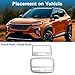 HOPESPANNER Light Trim Bezel for Suzuki Fronx 2024-2025 Front Row Rear Row Lamp Bezel Light Cover Decor Silver Tone 2 Pcs