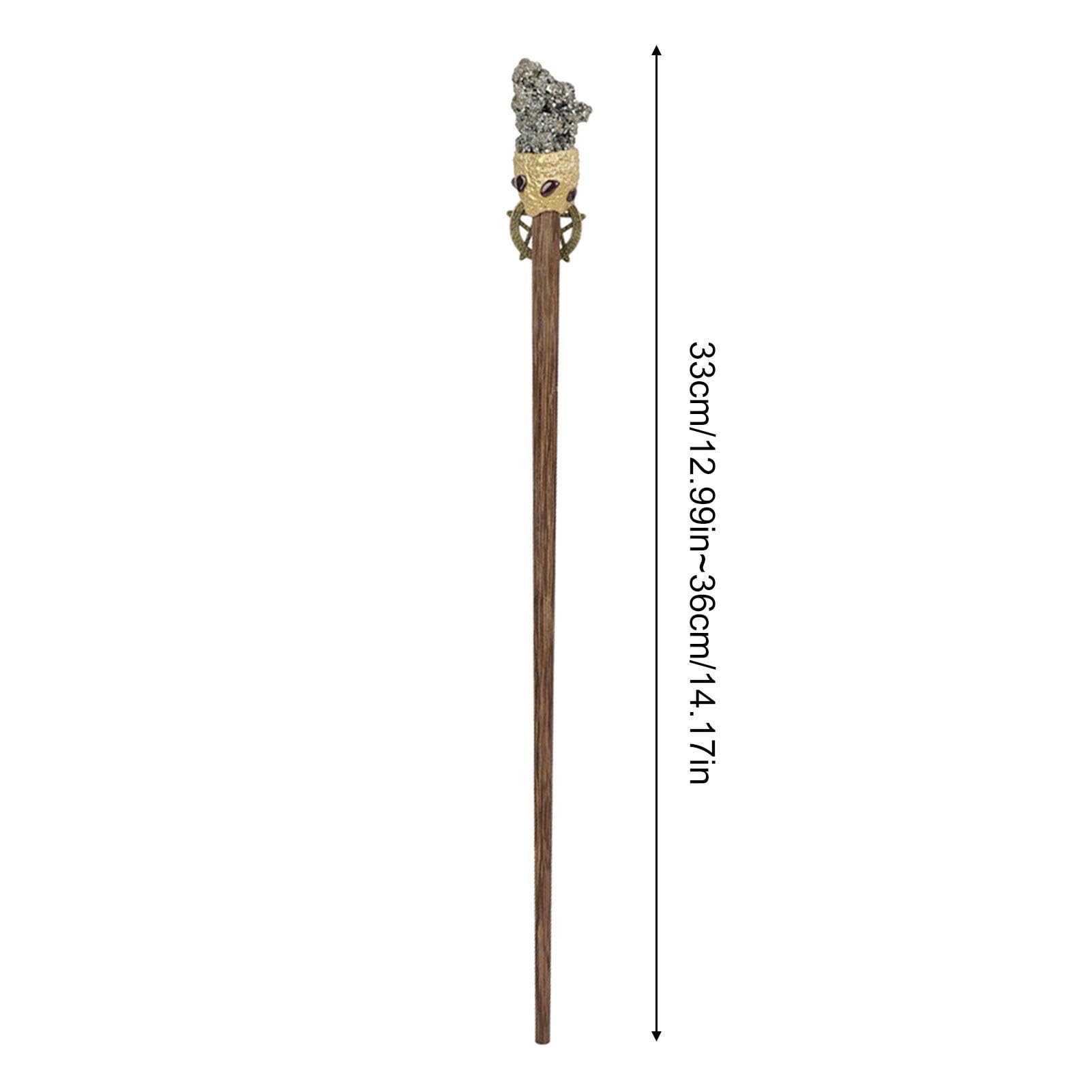 Bacchetta Magica Halloween Bastone Gotico 108 Cm - Con Sfera Rossa, Parti Rimovibili, Per Costumi Vampiro E Strega