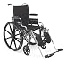Medline Lightweight and User-Friendly Wheelchair with Flip-Back Desk Arms and Swing-Away Leg Rests for Easy Transfers, Gray, 18" x 18" Seat