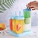 Popsicles Molds, Ozera Set of 6 Reusable Ice Pop Molds, Durable Popcical Molds Popsicle Maker Trays for Popsicles Making, Come with Funnel & Cleaning Brush