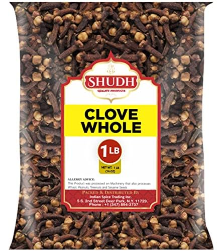 Indian Spice CLOVE WHOLE 1 LB | 16 oz | Laung | Great for Food, Tea, Pomander Balls and Potpourri, Hand Selected, Spice ~ All Natural | NON-GMO | Vegan | Gluten Friendly | Indian Origin