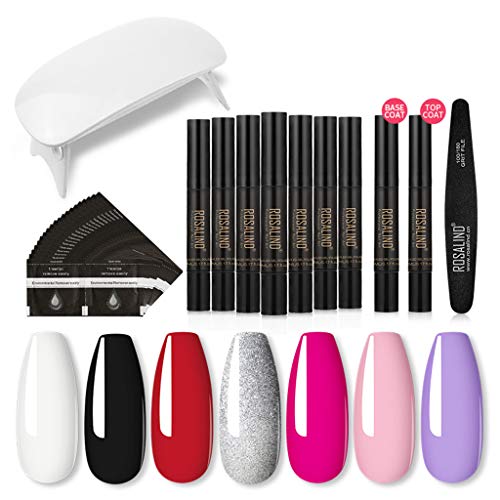 RG-FA Gel-Nagellack, 31 Stück, Gel-Nagellack-Stift, UV-Nagelgel, Soak-Off, Basislack, LED-Lampe, Set mit… – Bild 3