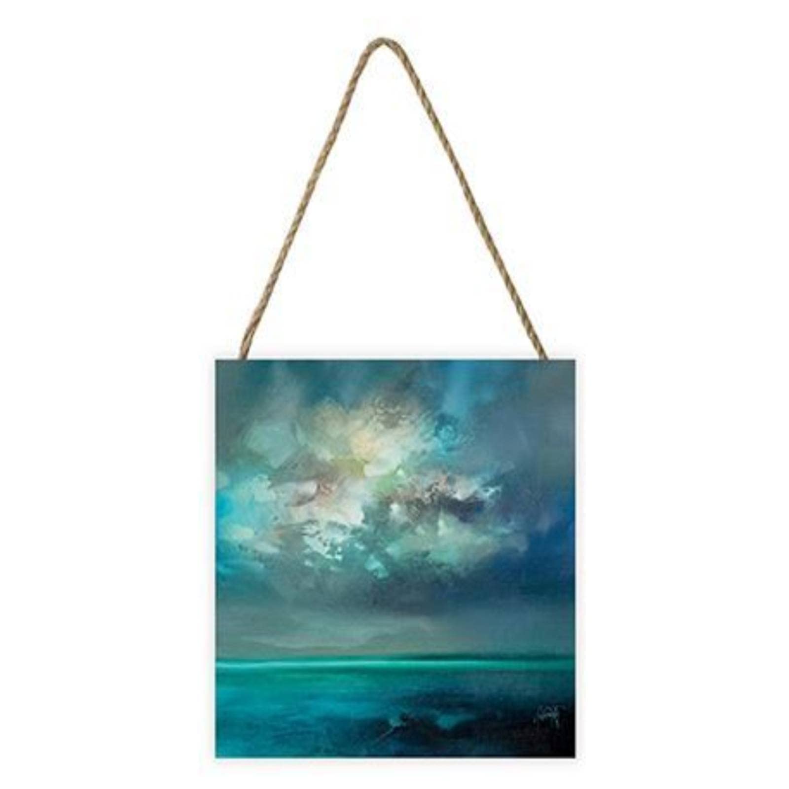 Pyramid International Multi-Colour Scott Naismith Artwork (Isle Of Skye Design) 20Cm X 20Cm X 3Cm X 3Cm Woodblock With Hanging Cord - Official Merchandise
