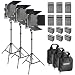 Neewer Bi-color LED Video Light and Stand Kit with Battery and Charger-660 LED with U Bracket and Barndoor(3200-5600K,CRI 96+), 3-6.5 feet Adjustable Light Stand for Studio, YouTube Shooting (3 Pack)