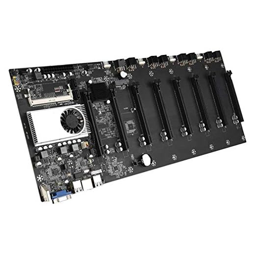 BTC-37 Miner-moderkort CPU-set 8 Grafikkortsfack Integrerat gränssnittsdräkt Svart