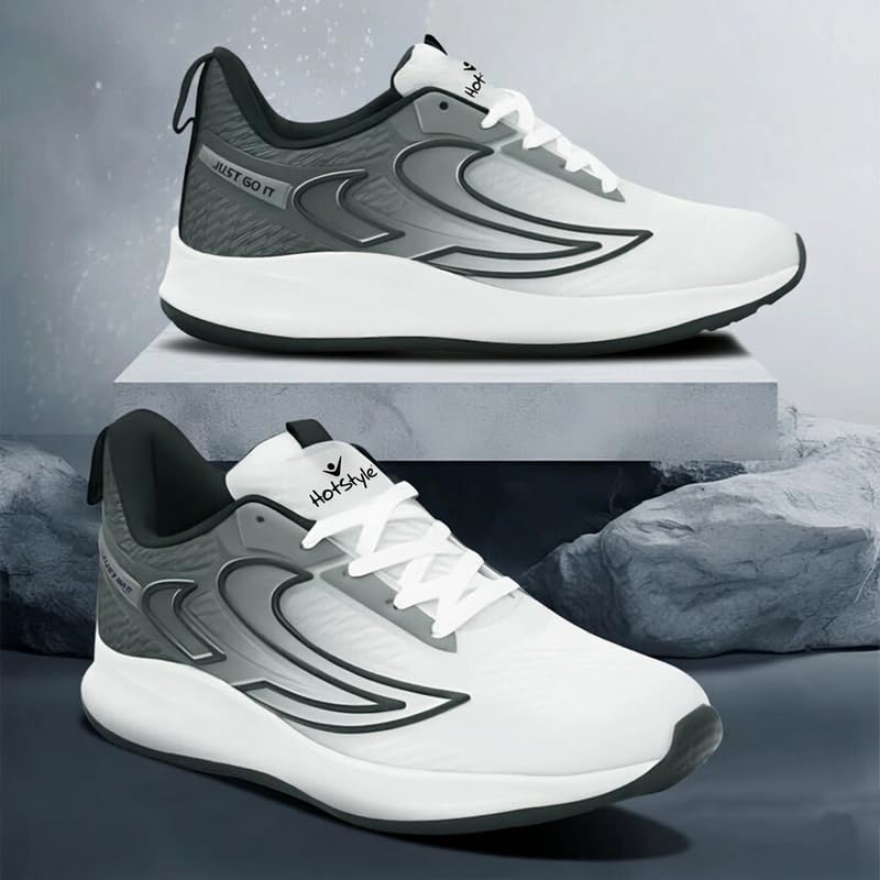 Image of HotStyle Smoke Grey Running Shoes for Men