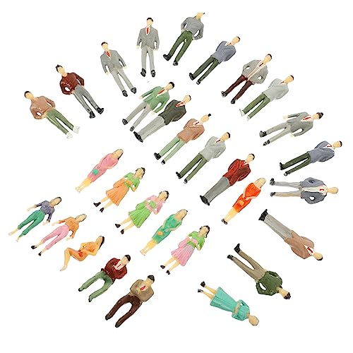 NUOBESTY 30Pcs Scale Tiny People Accessories for Model Railway Architectural Layouts and Creative Projects
