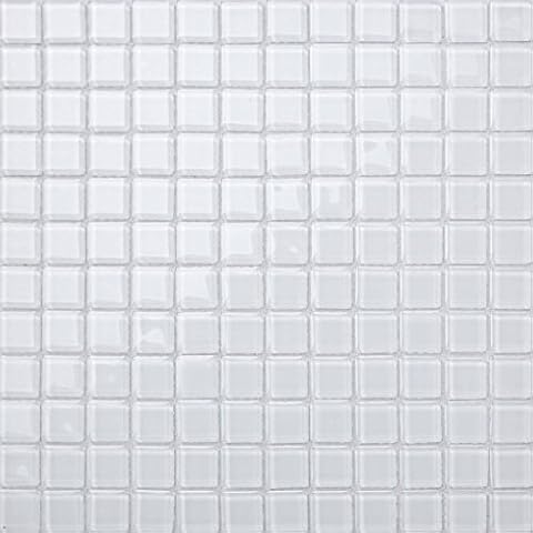 30cm x 30cm Superwhite Glass Mosaic Tiles Sheet (MT0079) Cover