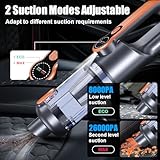 Handheld Vacuum Cleaner, 26000Pa Car Vacuum Cleaner Cordless Powerful, One-touch Dust Emptying, Brushless Motor, 4-in-1 Multifunctional Portable Mini Car Hoover with HD Display and LED Light, Orange - Image 4