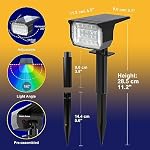 nipify Solar Spot Lights Outdoor Color Changing, Halloween RGB Spotlights - Image 6