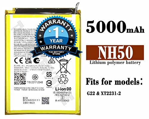 Image of THE BATTERY STORE Orignal replacment Battery Mobile Battery for Motorola Moto G22 (XT2231-1, XT2231-2) (NH50) Battery with 1 Year warrenty (for Motorola Moto G22)