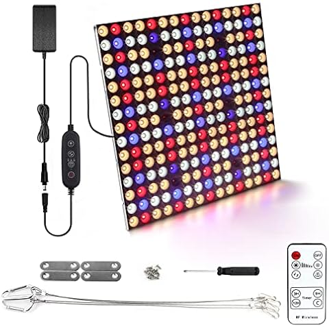 LED Grow Light Dimmable, Full Spectrum Grow Lights with 225PCS LEDs, Auto Cycle Timer 3/9/12 Hours, 10 Dimmable Levels, 3 Lighting Modes, UV & IR Plant Light for Indoor Plants from Seeding to Harvest Cover