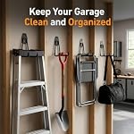Garage Hooks, 4 Pack Wave Hooks for Hanging Heavy Duty Ladders, Bikes, Tools Ideal for Garage, Garden, Basement Utility Room Storage (Orange) - Image 4