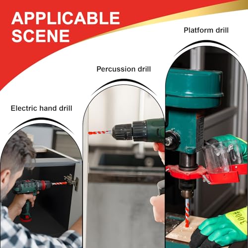 10 PCS Tungsten Carbide Masonry Drill Bit Set for Metal Steel Porcelain Ceramic Tile Concrete Brick Plastic Wood 3-12mm Tipped High Speed Carbide Shockproof Hammer Tile Concrete Drill Bit 4 10 PCS Tungsten Carbide Masonry Drill Bit Set for Metal Steel Porcelain Ceramic Tile Concrete Brick Plastic Wood 3-12mm Tipped High Speed Carbide Shockproof Hammer Tile Concrete Drill Bit - Image 4