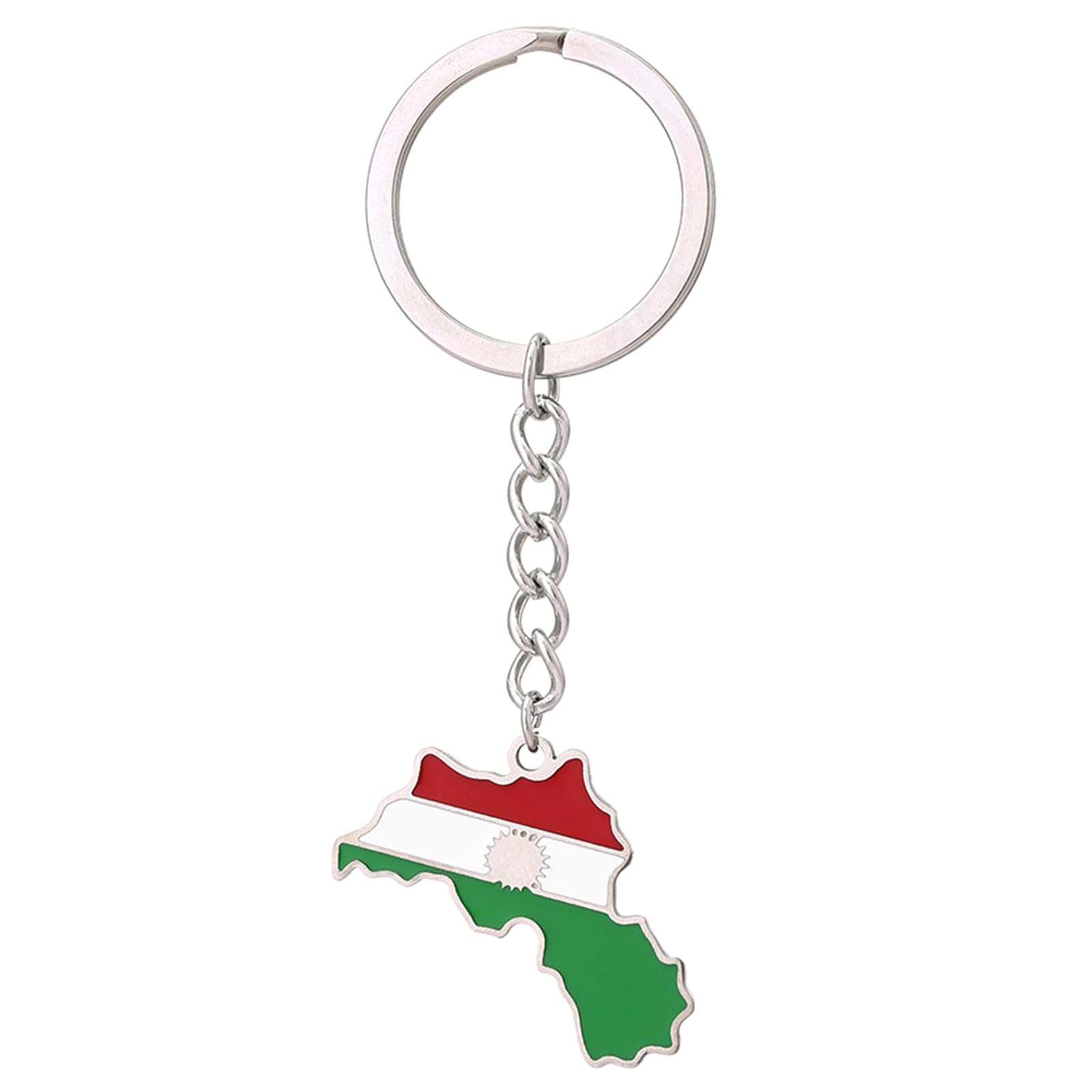 AWJUWHBJ Kurdistan Maps Keychain Portable Flag Pendant Rings Fashionable National Map Keyrings Accessory For Collectors Kurdistan Flag Keyring
