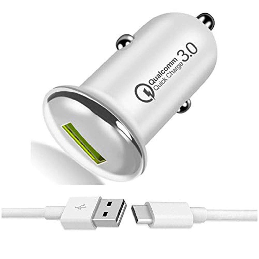 Car QC Charger for Xiaomi Mi Pad 4 Charger Original QC Car Charger Adapter |Turbo Power 18W Qualcomm 3.0 Quick Charge Smart Car Charger | High Speed Rapid Fast Turbo QC 3.0 Android & Tablets Car Mobile Charger With Type-C USB Charging Cable (3.1Amp, QC 3.1,UAT1- Multi) Car QC Charger for Xiaomi Mi Pad 4 Charger Original QC Car Charger Adapter |Turbo Power 18W Qualcomm 3.0 Quick Charge Smart Car Charger | High Speed Rapid Fast Turbo QC 3.0 Android & Tablets Car Mobile Charger With Type-C USB Charging Cable (3.1Amp, QC 3.1,UAT1- Multi)