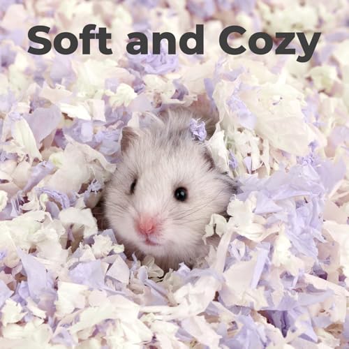 Image of Hamster Bedding 50L Guinea Pig Paper Bedding Odor Control 99% Dust-Free | Small Pet Bedding Natural Paper Expands 5X Soft Dust-Free Unscented Support Burrowing, Nesting, Easier Daily Cage Care