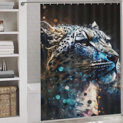 Rideau de douche tigre lavable pour éliminer les éclaboussures d'eau