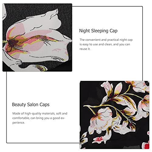 FRCOLOR 2Pcs Longo Gorro De Cetim Dormir Elástica Larga Banda Chapéu Gorro De Cetim Noite Dormindo p