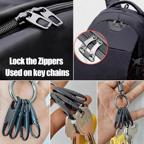Image of Storite 10 Pcs Detachable Zipper Pulls Head | Universal Black Zipper Puller Replacements for Luggage, Backpack, Jackets & Bags - Easy Grip Zip Pull Tabs