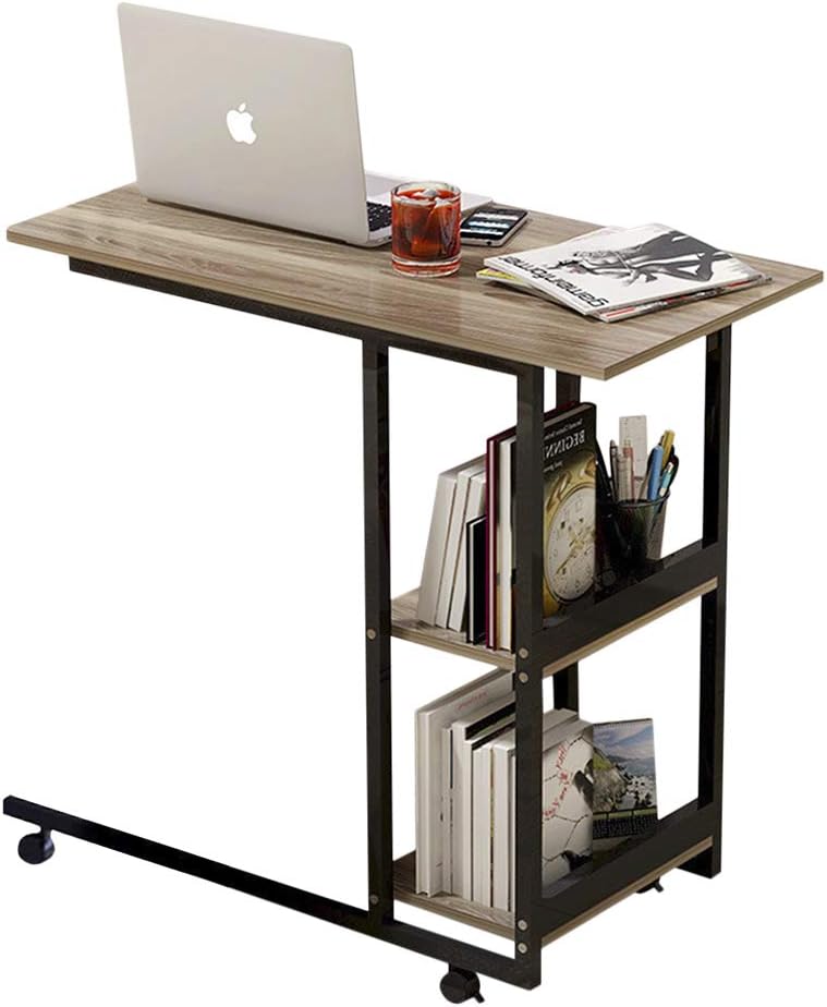 Overbed Table,Laptop Desk Medical Overbed Table Portable Computer Desk Bed Couch Sofa Side Table Hospital Bed Table Bedside Home Reading Desk Breakfast Table Industrial Side Table with Wheels : Health & Household