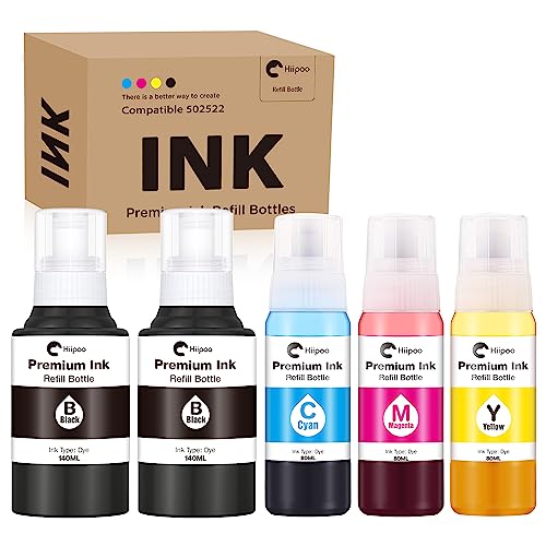 Encre compatible 502 522 Hiipoo pour imprimantes ET-2720 et ET-2800