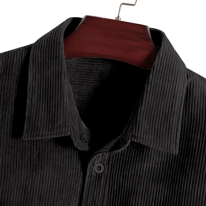 Image of MiraMichi Men's Full Sleeve Corduroy Striped Casual Jacket, Ideal for Stylish Everyday Outfits