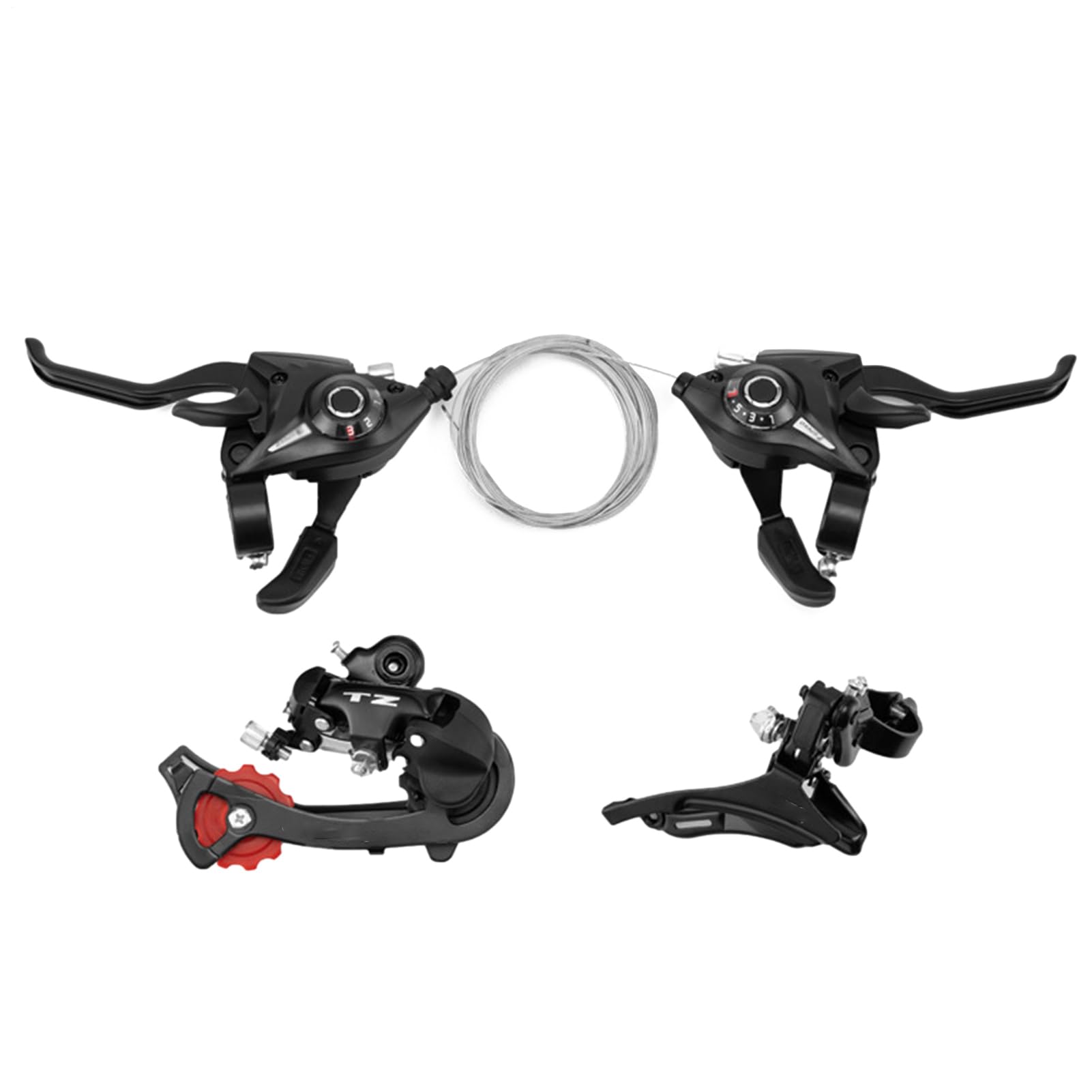 Bicycle Gear Shift Kit - 21 Speed Mountain Bike Transmission Alloy Gear Shift Lever Set | Smooth and Accurate Gear Performance, Pair