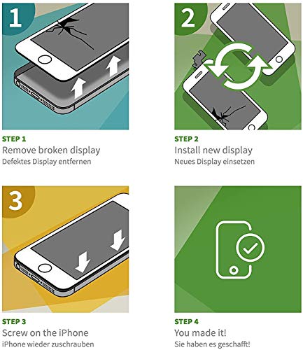 Compatible with iPhone 8 Plus Screen Replacement White Pre-Assembled LCD for iPhone 8 Plus Touch Screen Digitizer Full Assembly with Front Camera Earpiece Sensor Repair Kit+ Adhesive Strips (White) - Thumbnail 6