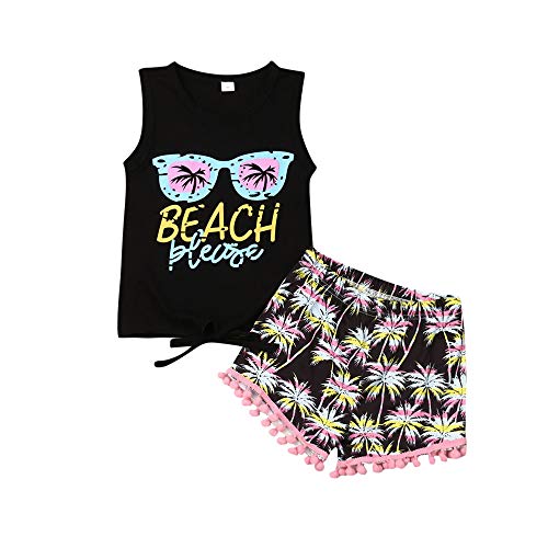 Toddler Baby Girl Boy Fringe Outfits Tank Top+Tassel Shorts+ Headband Summer Clothes Set