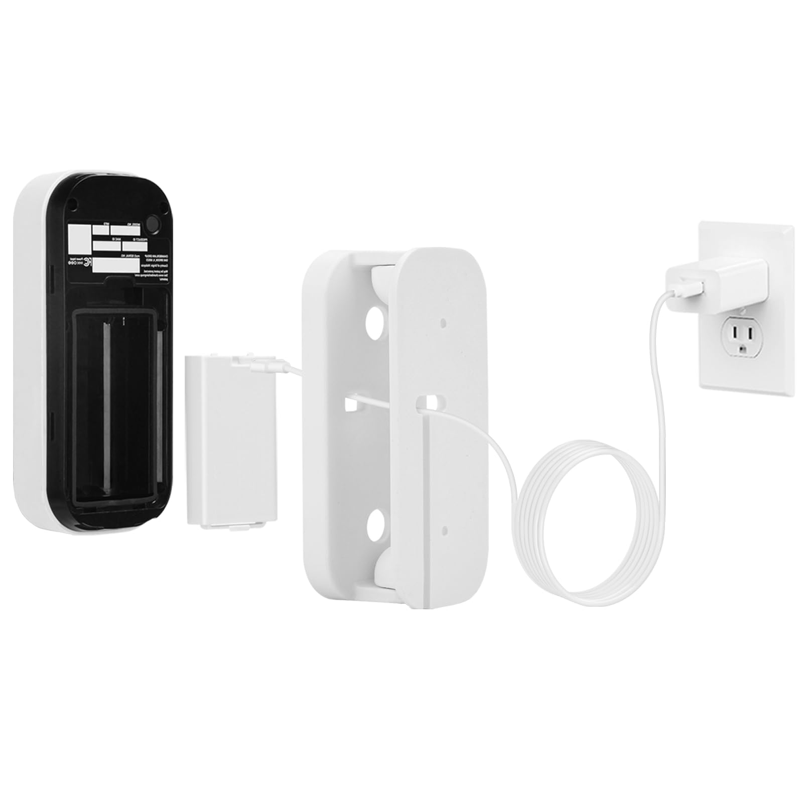 Power Adapter Mount for myQ Smart Garage Video Keypad - Continuous Power Solution with Charger, 9.84ft Charging Cable - No Additional Wiring Required