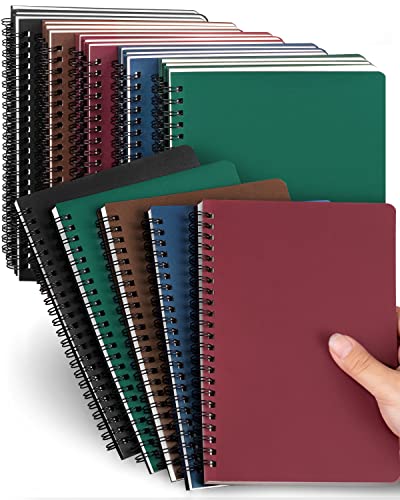 Dynta Spiral Notebooks A5 Lined 20Pcs College Ruled Journals For Work, Study, Notes Taking, Gifts 120 Pages/60 Sheets-5 Colors, 4 Of Each Color #TOP4