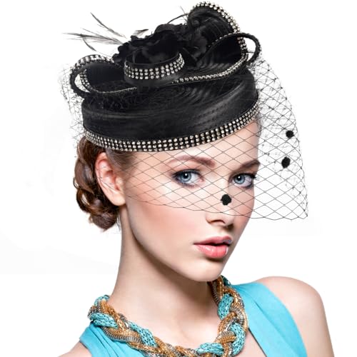 Fascinators Hat for Women Church Tea Party Headband Derby Floral