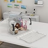 Cetomo 15L*4 Storage Boxes with Lids, Plastic Storage Box with Secure Side Latches, PP Nestable and Stackable Clear Organizer for Home, Office, Moving, Transparent, 15L-4 Pack - Image 7