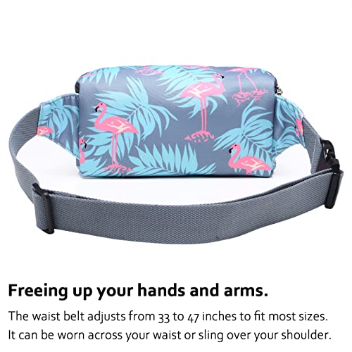 Image of 521s Fashion Waist Bag Cute Fanny Pack | 8.0 inchx2.5 inchx4.3 inch | Millennial Flamingos