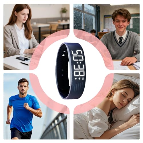 Reloj inteligente digital con alarma vibratoria para evitar ruidos en el dormitorio 5