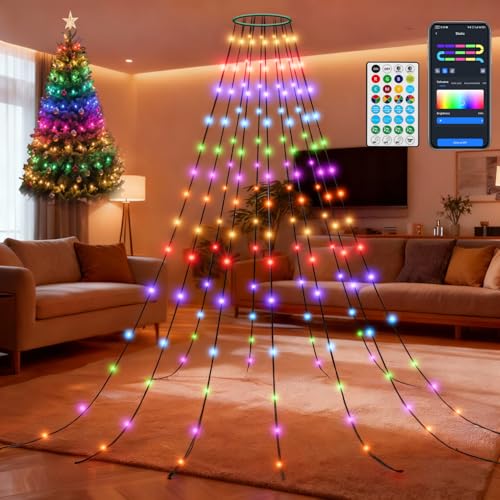 Aigostar Luci per Albero di Natale RGBIC Smart, 1.5M 150...