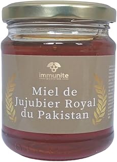 Miel de Jujubier ROYAL du Pakistan (Peshawar) - Première qualité - Poids net 250g - Pur - 100% naturel -miel rare parmi les meilleurs au monde - vertues immenses et nombreuses - immunite BOOSTER
